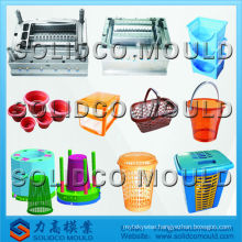 2015 hot sold plastic basket laundry basket mould die maker